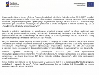Gminny Program Rewitalizacji dla Gminy Jeleśnia na lata 2016–2025 - zdjęcie1